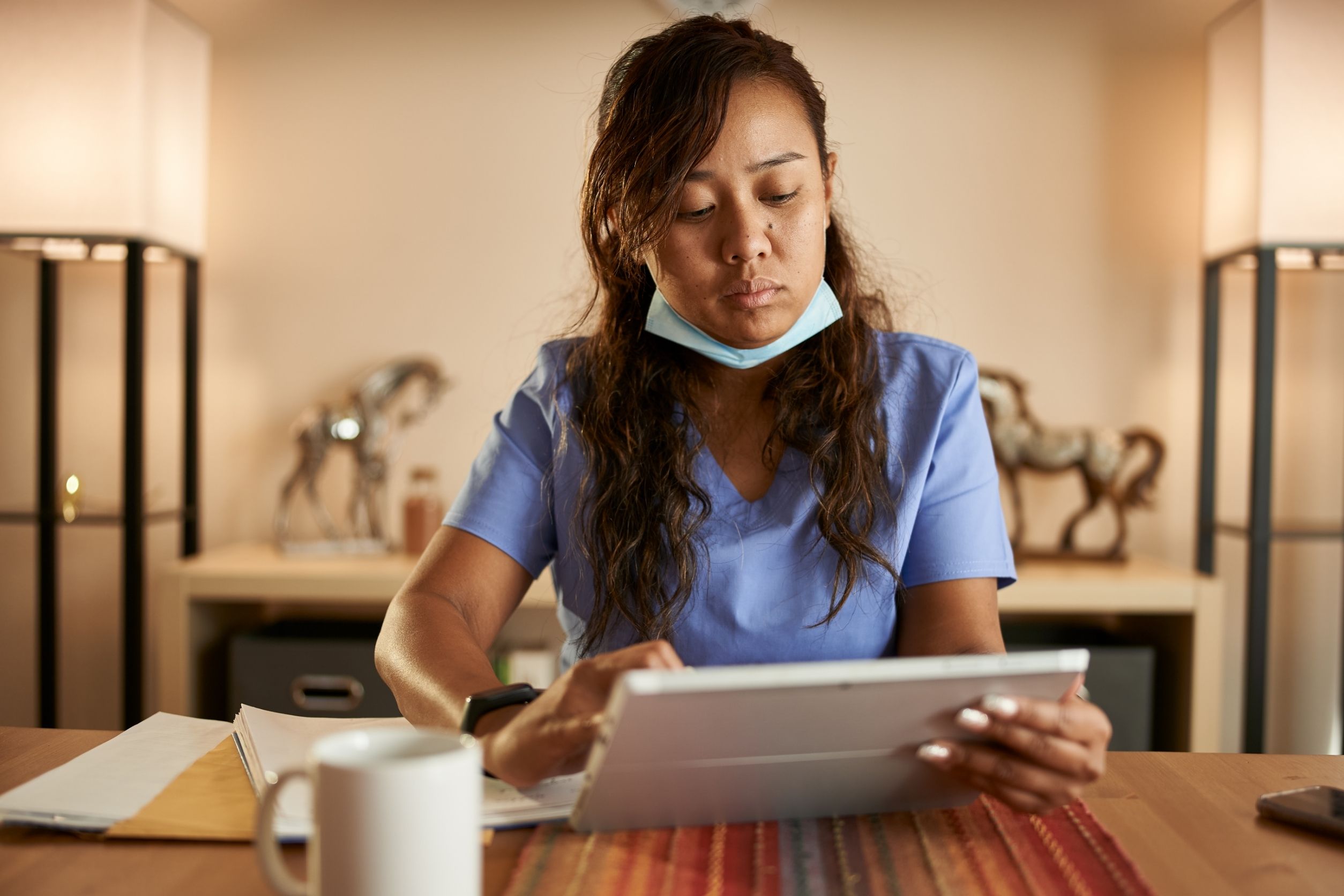 travel nurse reviewing contract cancelation